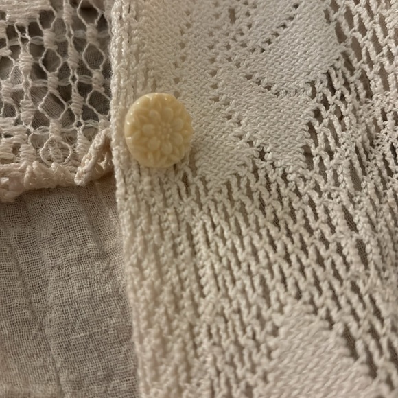 Vintage Lace Crochet Patchwork Button up - Picture 7 of 7